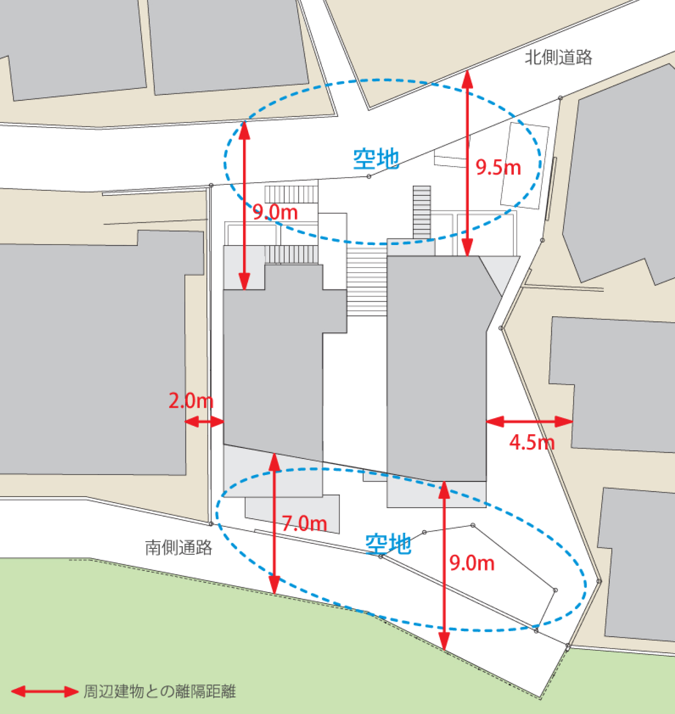 南北の広い空地 図