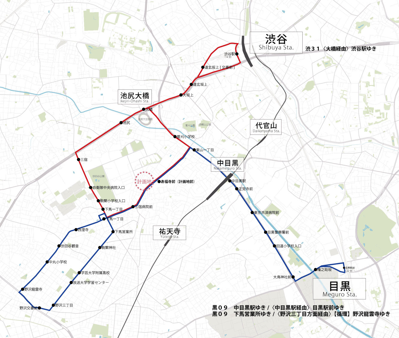 周辺路線図